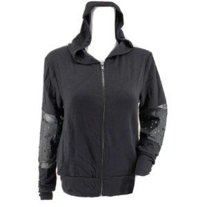 Terez Laser Cut Star Zip Hoodie